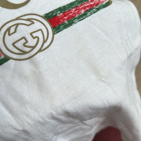 GUCCI cotton t-shirt with logo - Picture 4 of 4